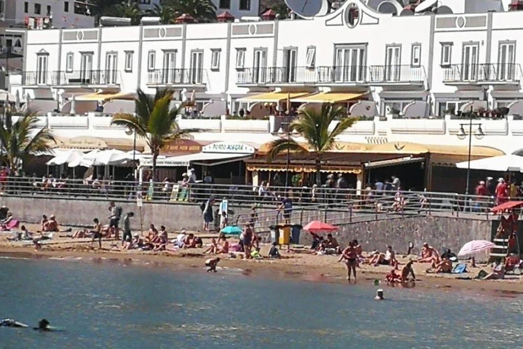 Charmante Wohnung Direkt Am Meer, Kostenloses Wlan Puerto De Mogan Kültér fotó