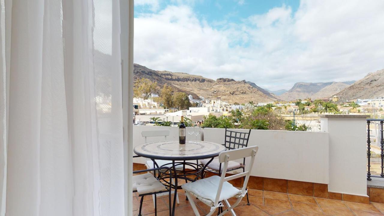 Charmante Wohnung Direkt Am Meer, Kostenloses Wlan Puerto De Mogan Kültér fotó